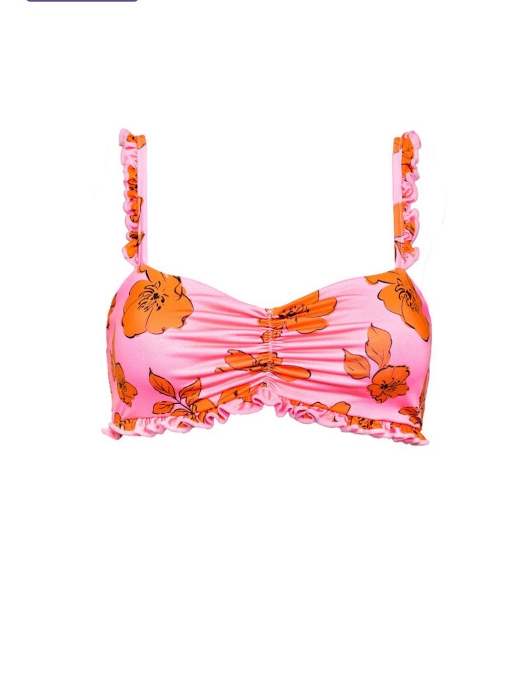 Kitty & Vibe Ruffle Top in Pink Floral